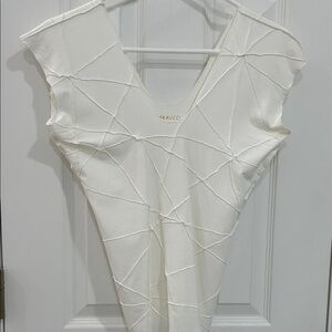 Women's Elegant Cream Top by Caraucci